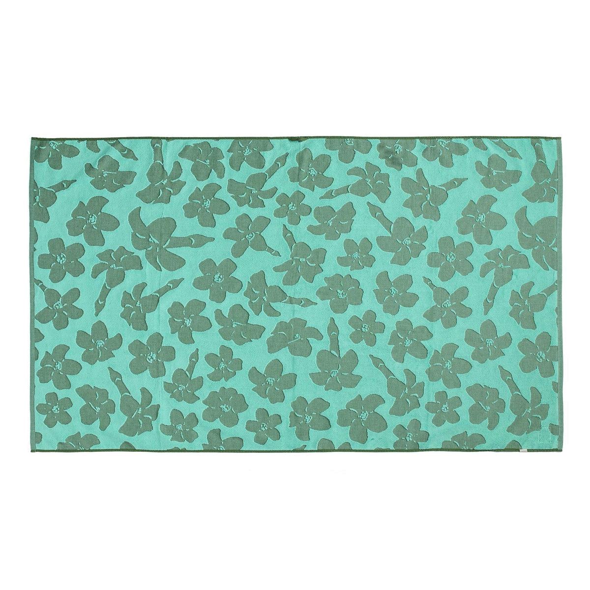 Puakenikeni Buds Beach Towel in Moss