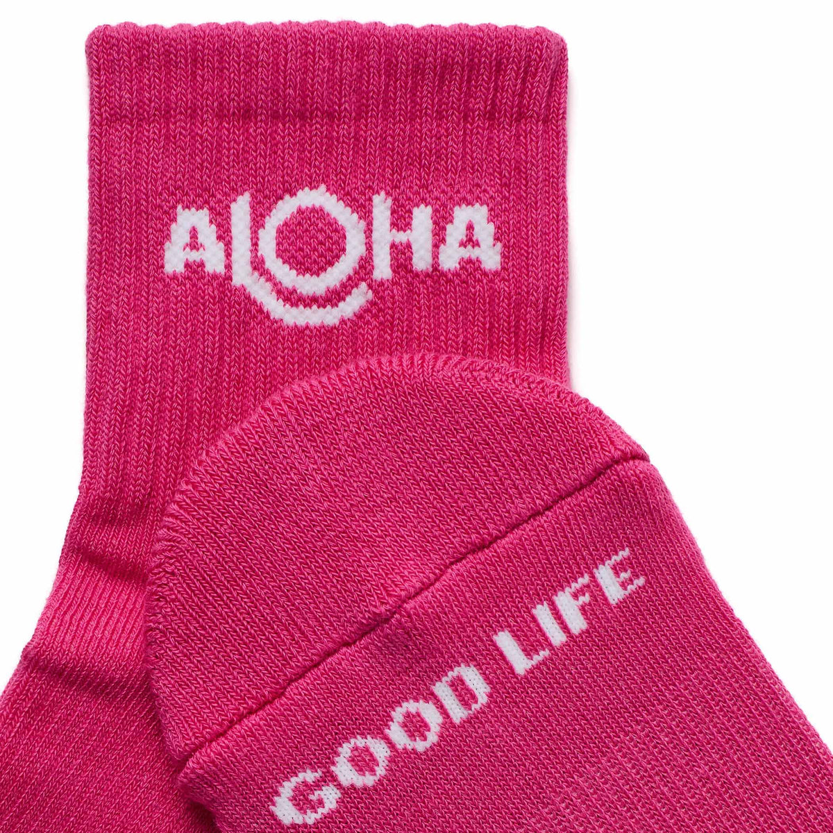 ALOHA Hana Hou Shortie Socks in Neon Pink