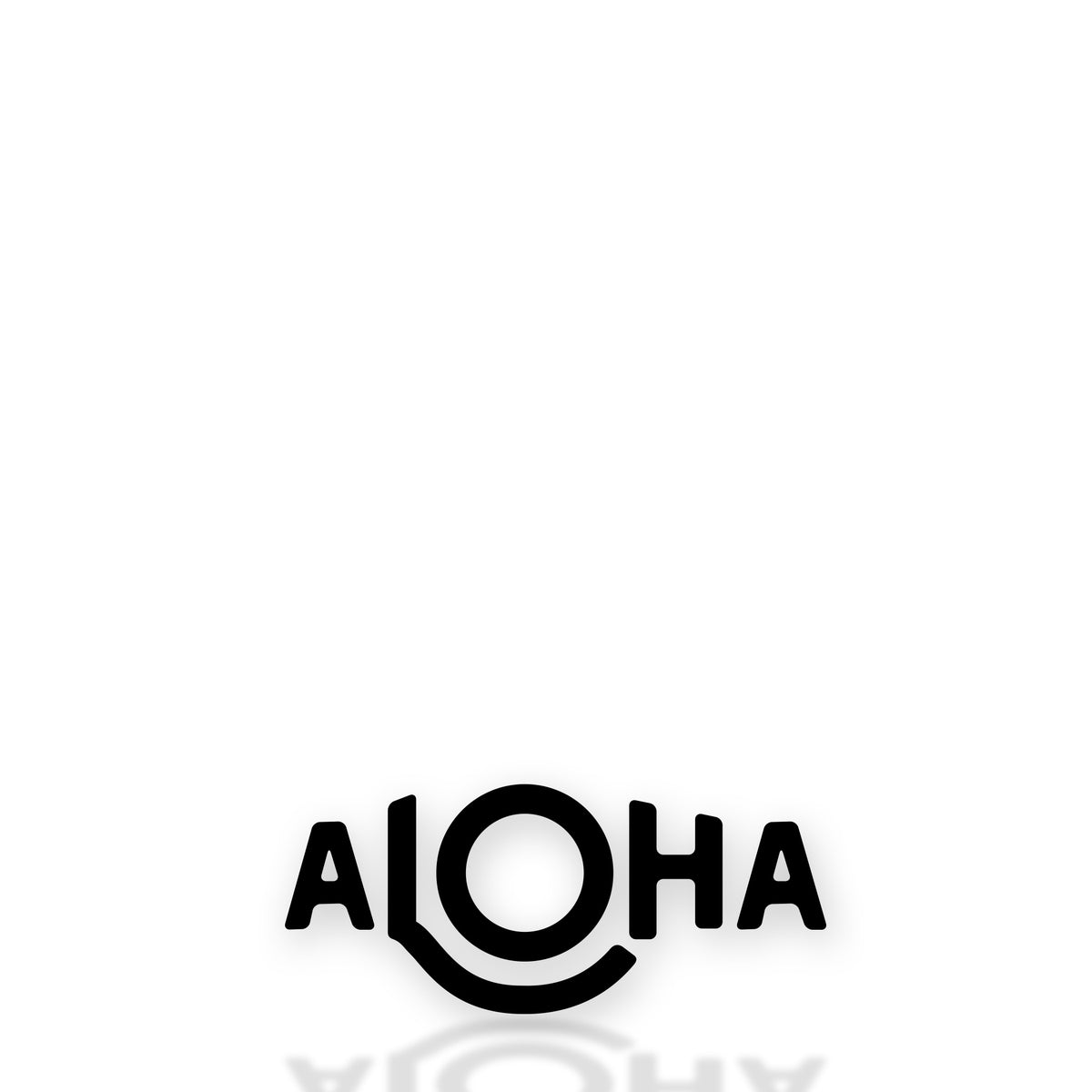 Black ALOHA Decal Large
