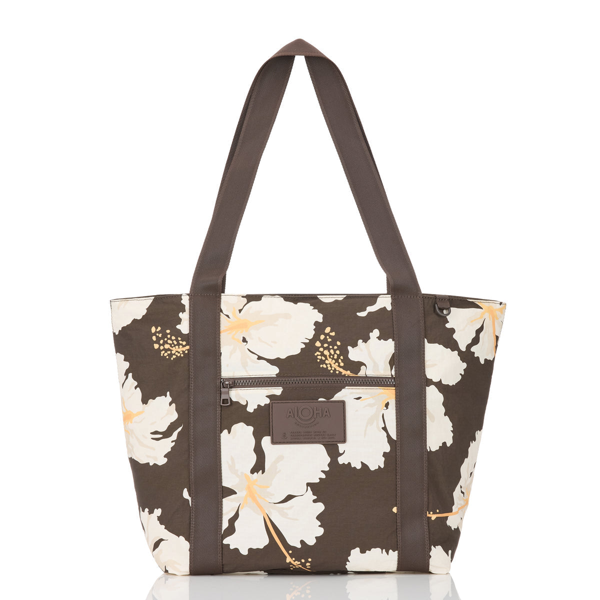 Taha'a Keep It Light Zipper Tote in Chocolate