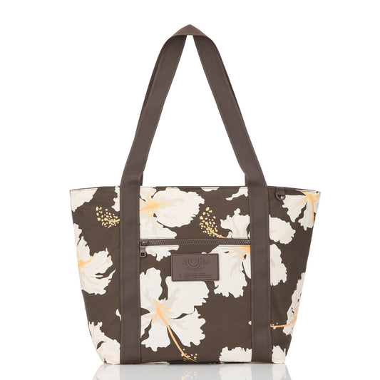 Taha'a Keep It Light Zipper Tote in Chocolate