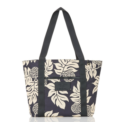 Holomua Keep It Light Zipper Tote in Sand on Black
