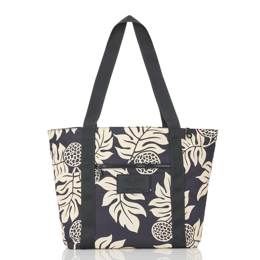 Holomua Keep It Light Zipper Tote in Sand on Black