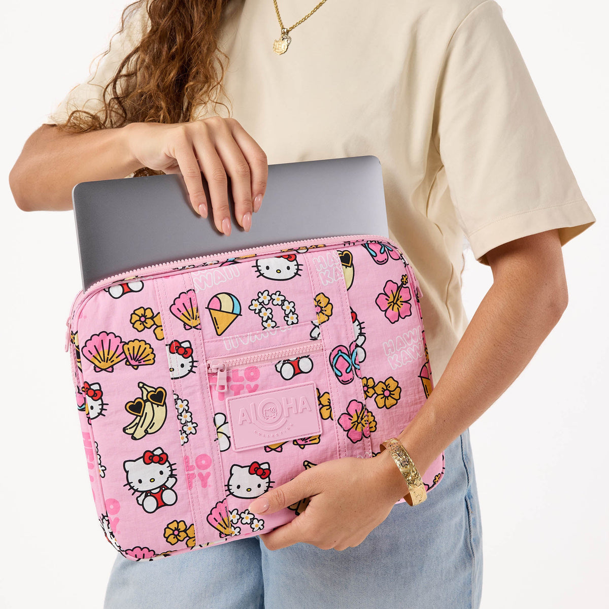 Hawaii Kawaii Icons 13 Inch Keep it Light Laptop Case in Black