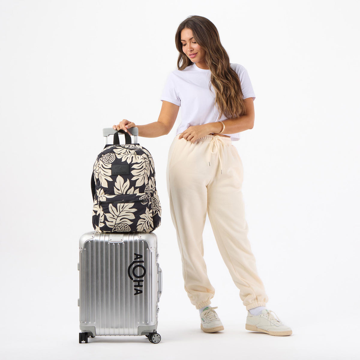 Holomua Keep It Light Backpack in Sand on Black