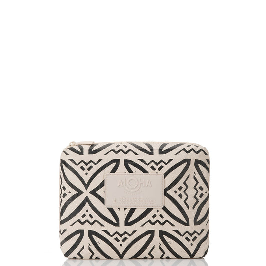 Pasifika Small Pouch in Black on Sandstone