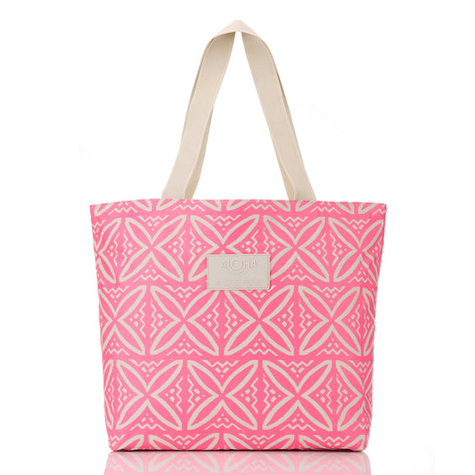 Pasifika Day Tripper in Neon Pink on Sandstone