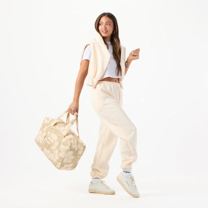 Hana Hou Keep It Light Weekender in Creme on Dune