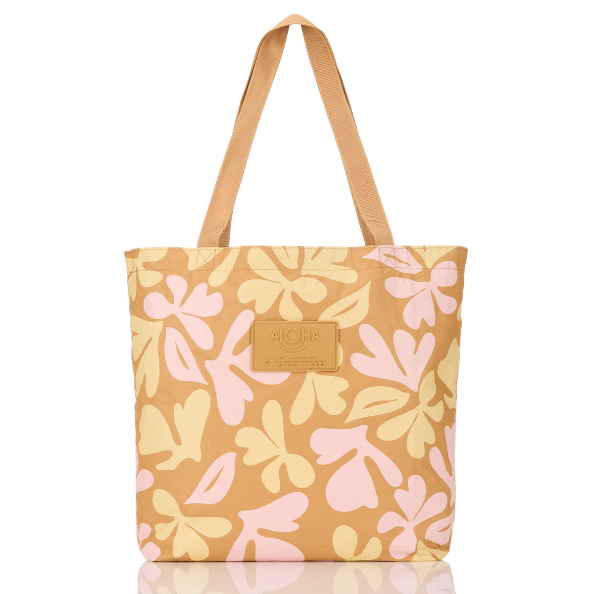 Swoosh Reversible Tote in Hey Girl on Tan
