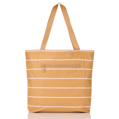 Swoosh Reversible Tote in Hey Girl on Tan