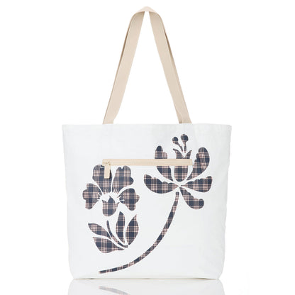 Palaka Fleur Reversible Tote in Neptune