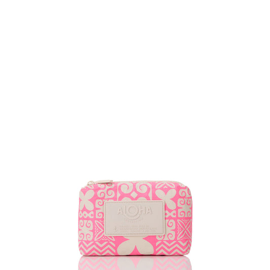 Oceania Mini Pouch in Neon Pink on Sandstone