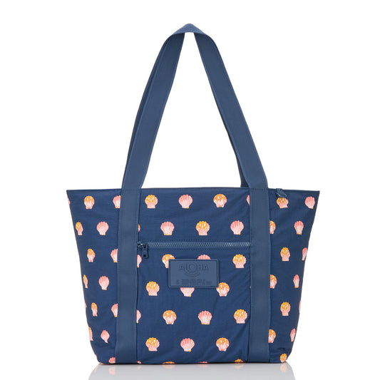 Sunny Dots Keep It Light Zipper Tote in Neptune