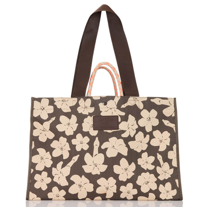 Puakenikeni Buds Carry It All Tote in Chocolate