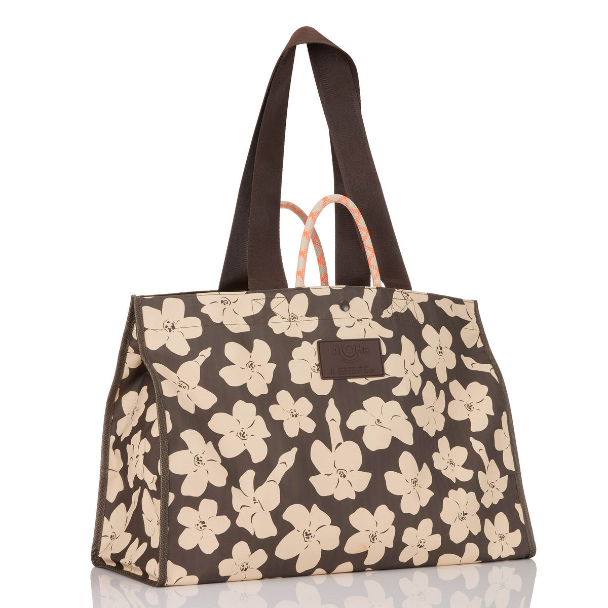 Puakenikeni Buds Carry It All Tote in Chocolate