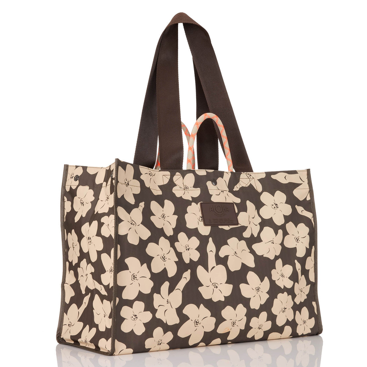 Puakenikeni Buds Carry It All Tote in Chocolate
