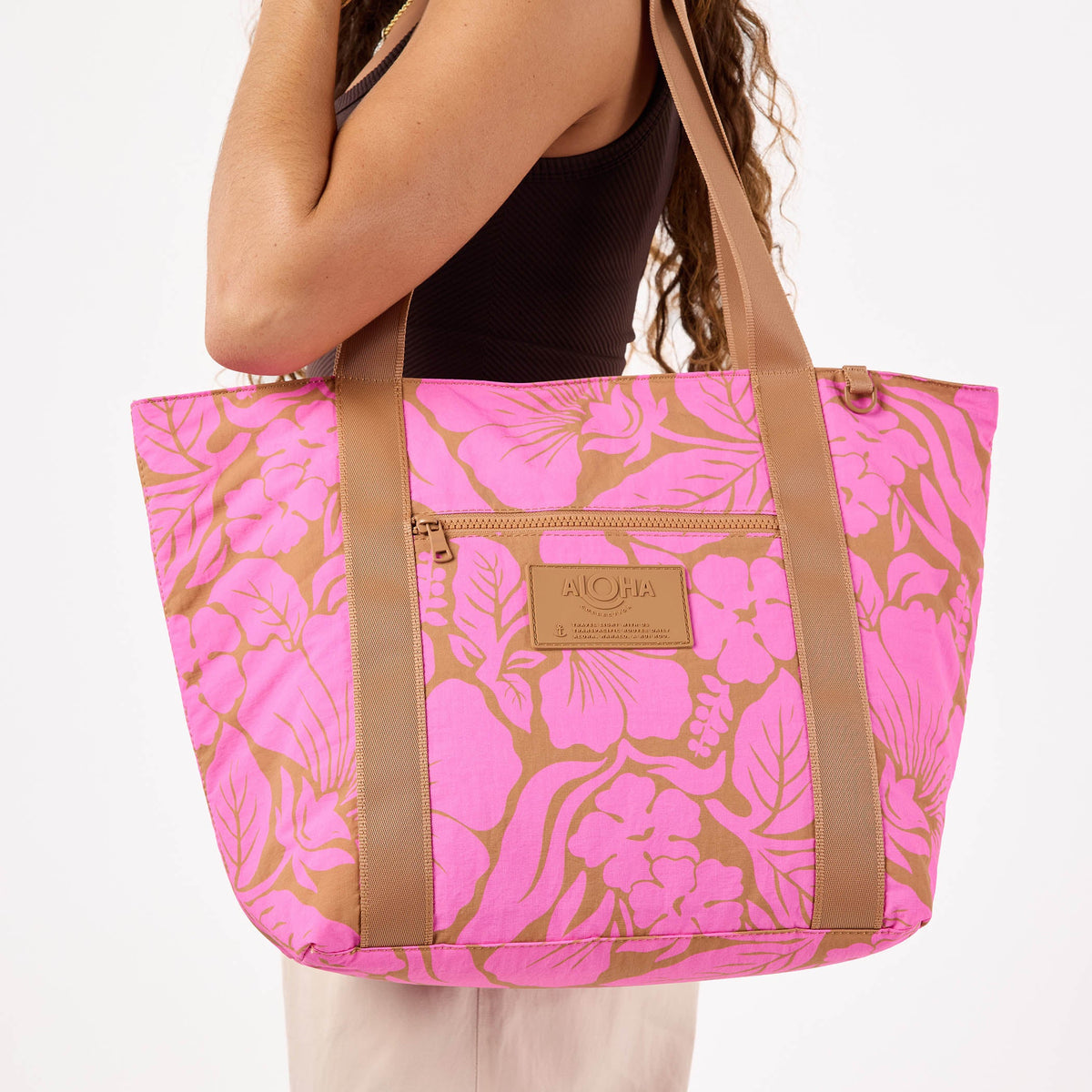Heipua Keep It Light Zipper Tote in Neon Pink