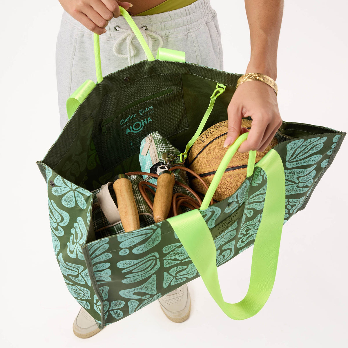 Retroglyphs Carry It All Tote in Sprout