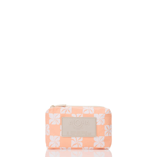Pua Check Mini Pouch in Peachy