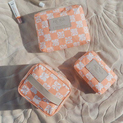 Pua Check Mini Pouch in Peachy