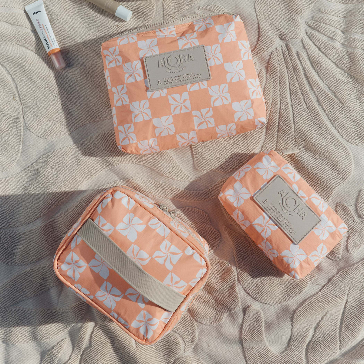 Pua Check Small Pouch in Peachy
