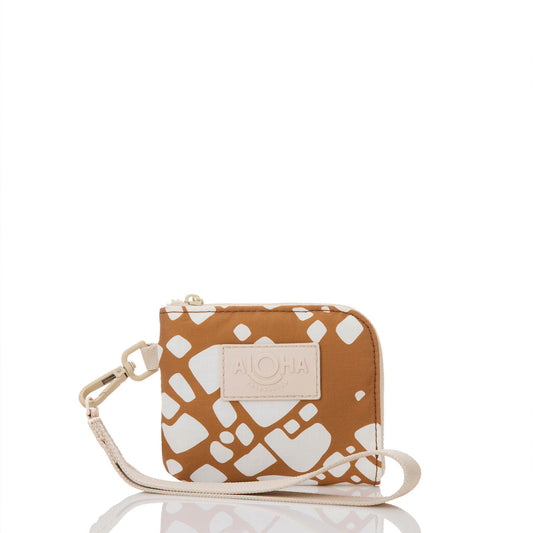 Textile Cone Go-To Wristlet in Brown Sugar