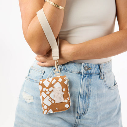Textile Cone Go-To Wristlet in Brown Sugar