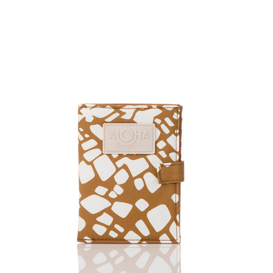 Textile Cone Passport Holder in Brown Sugar
