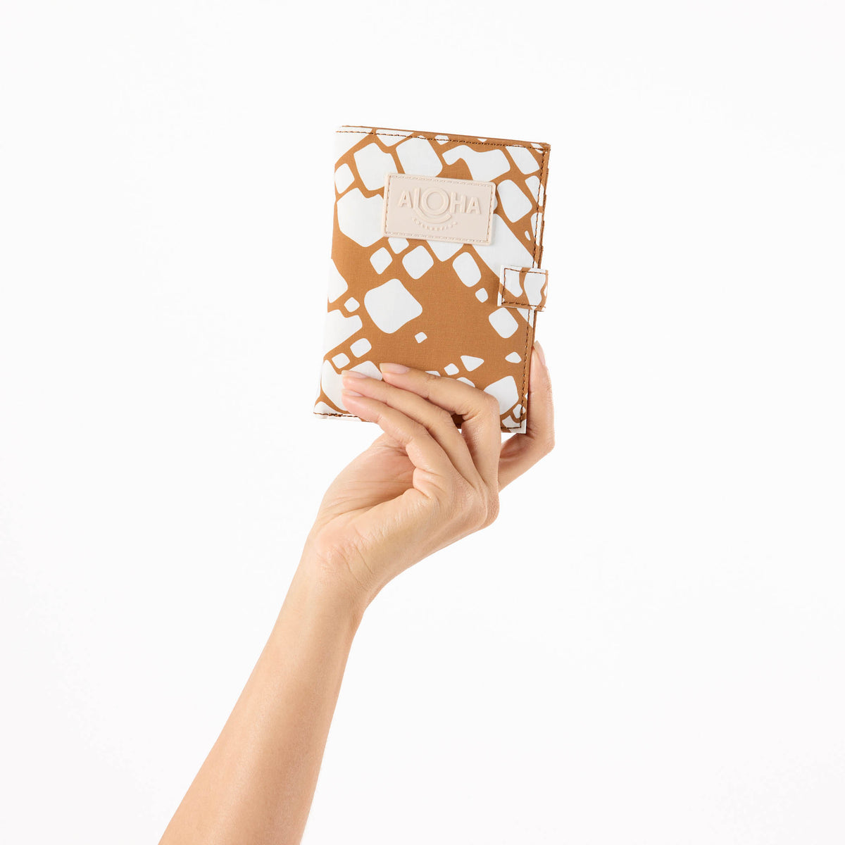 Textile Cone Passport Holder in Brown Sugar