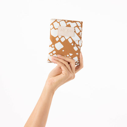 Textile Cone Passport Holder in Brown Sugar