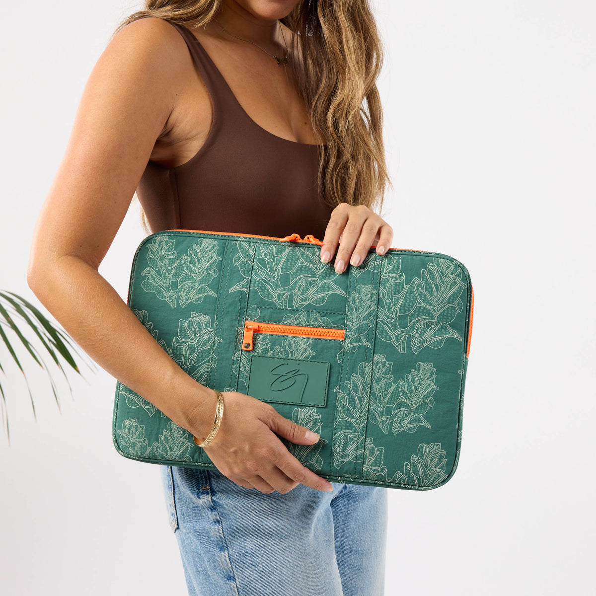 Leiha'a'akolea 16 Inch Keep It Light Laptop Case in Mauka by Sig Zane