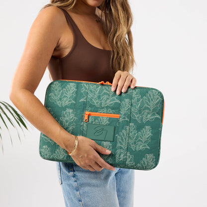 Leiha'a'akolea 16 Inch Keep It Light Laptop Case in Mauka by Sig Zane