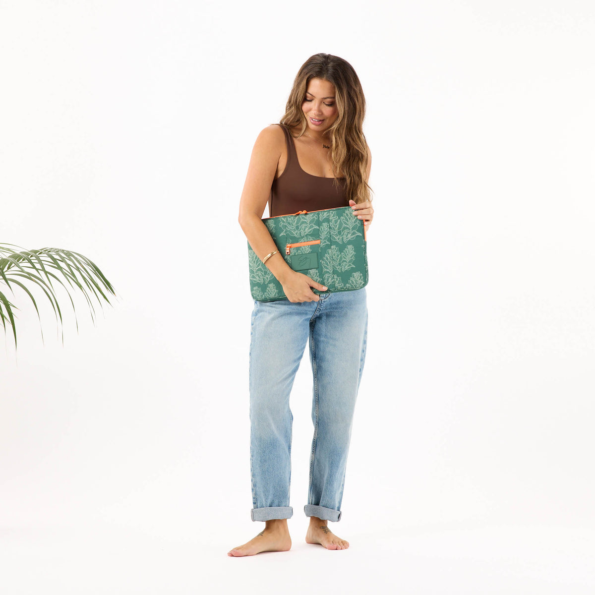 Leiha'a'akolea 16 Inch Keep It Light Laptop Case in Mauka by Sig Zane