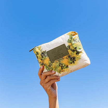 Lei Lehua Mamo Small Pouch in Lehua Mamo by Aloha De Mele