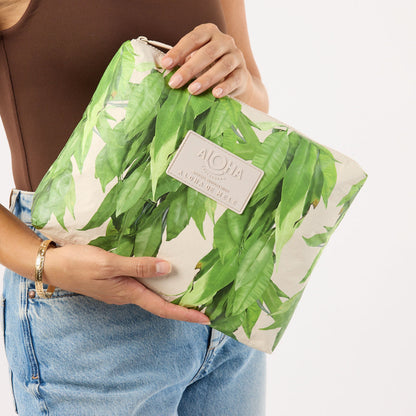 Lei Maile Mid Pouch in Maile by Aloha De Mele