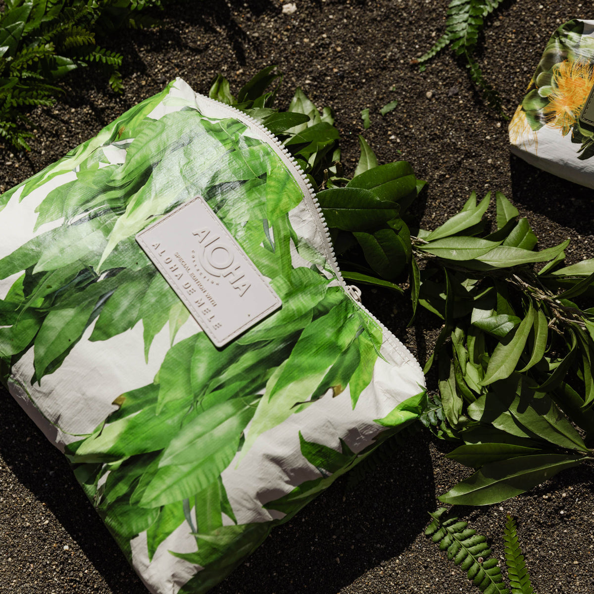 Lei Maile Mid Pouch in Maile by Aloha De Mele