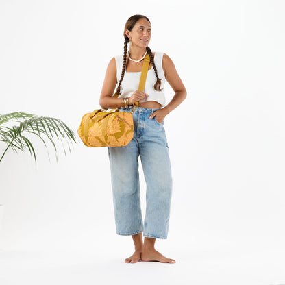 Uluwehi Keep It Light Stubby Duffle in Honey on Hot Mustard