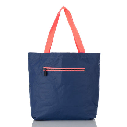 Pape驶ete by Samudra Reversible Tote in Neon Moon on Navy