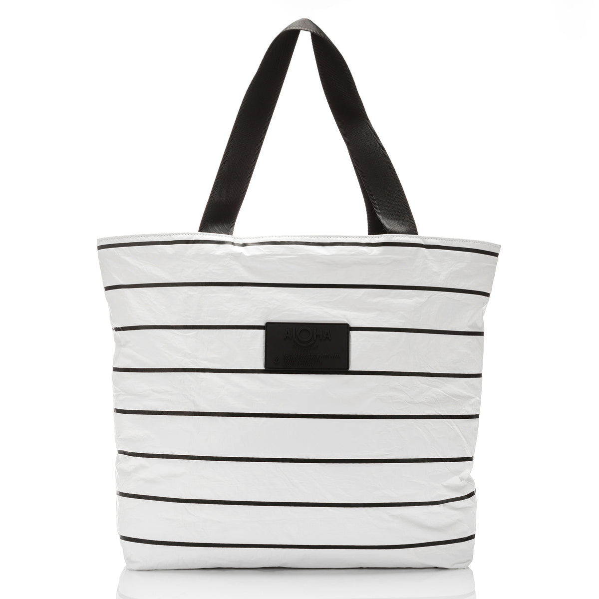 Pinstripe Day Tripper in Black on White