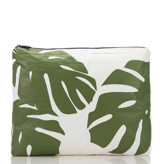 MAX Monstera Pouch in Seaweed