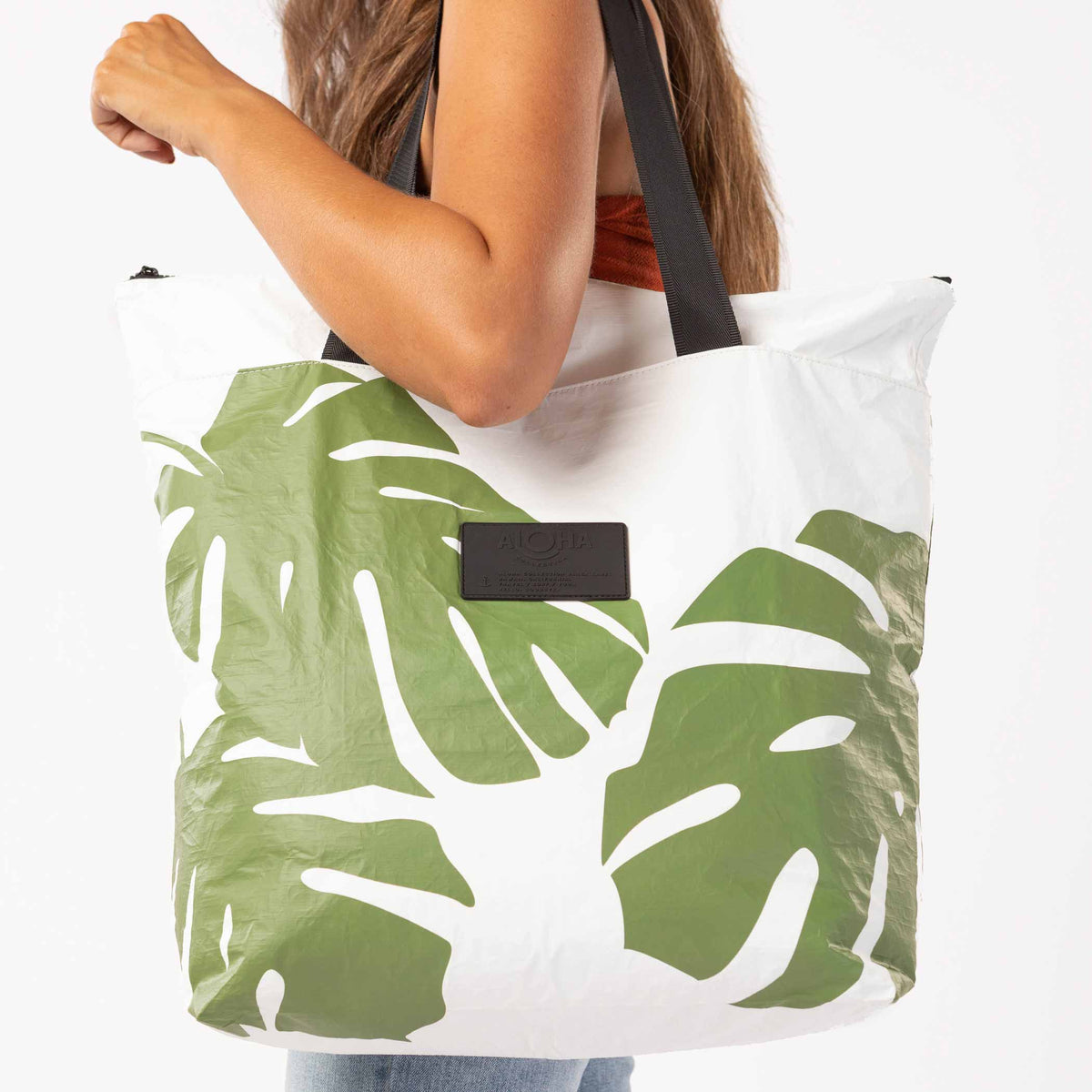 Shop Monstera Day Tripper Tote in Seaweed