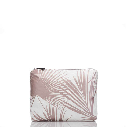 Small Day Palms Pouch in Rose Gold