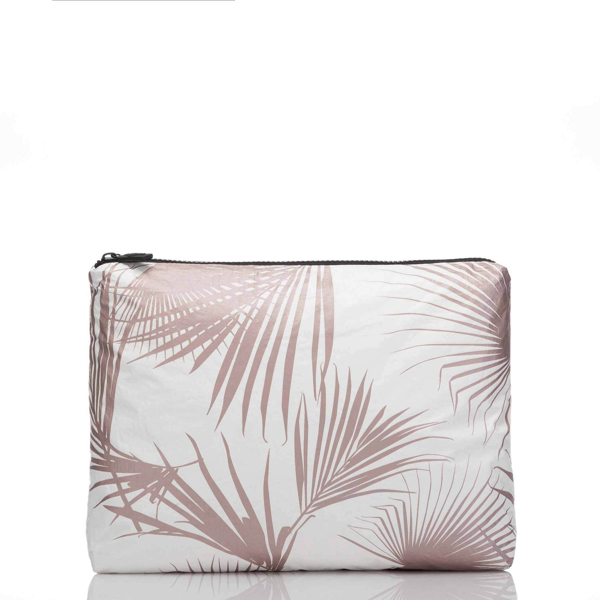 Mid Day Palms Pouch in Rose Gold