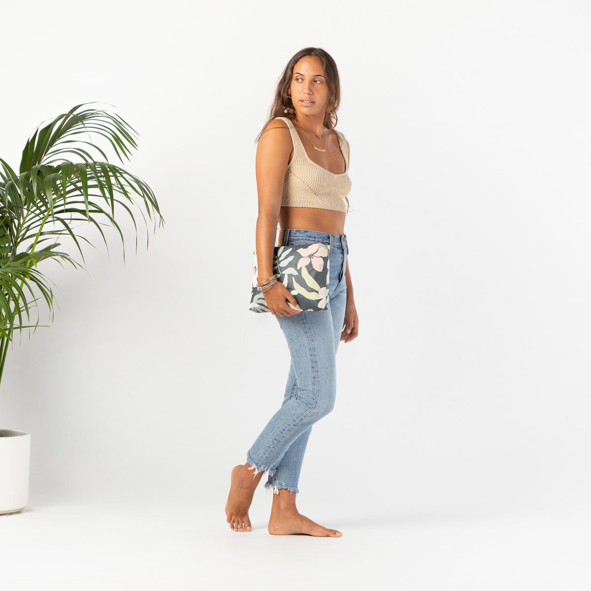 Mid Flora Pouch in Eve