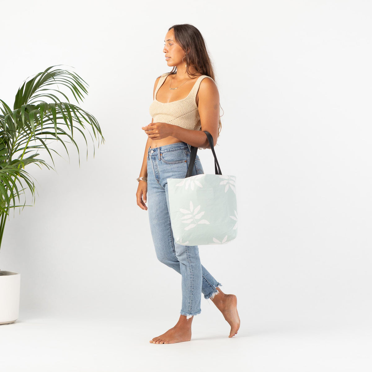 Buy Flora Reversible Tote in Eve Color | Easy to Clean, Carry-On Ready Tote Bag