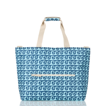 Party Wave Cooler Tote in Splash