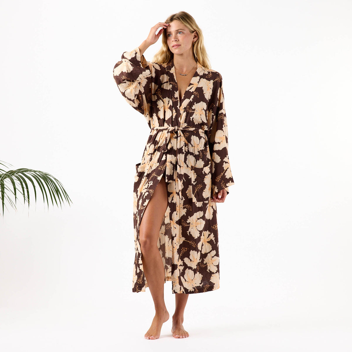Taha'a Staycation Robe in Chocolate