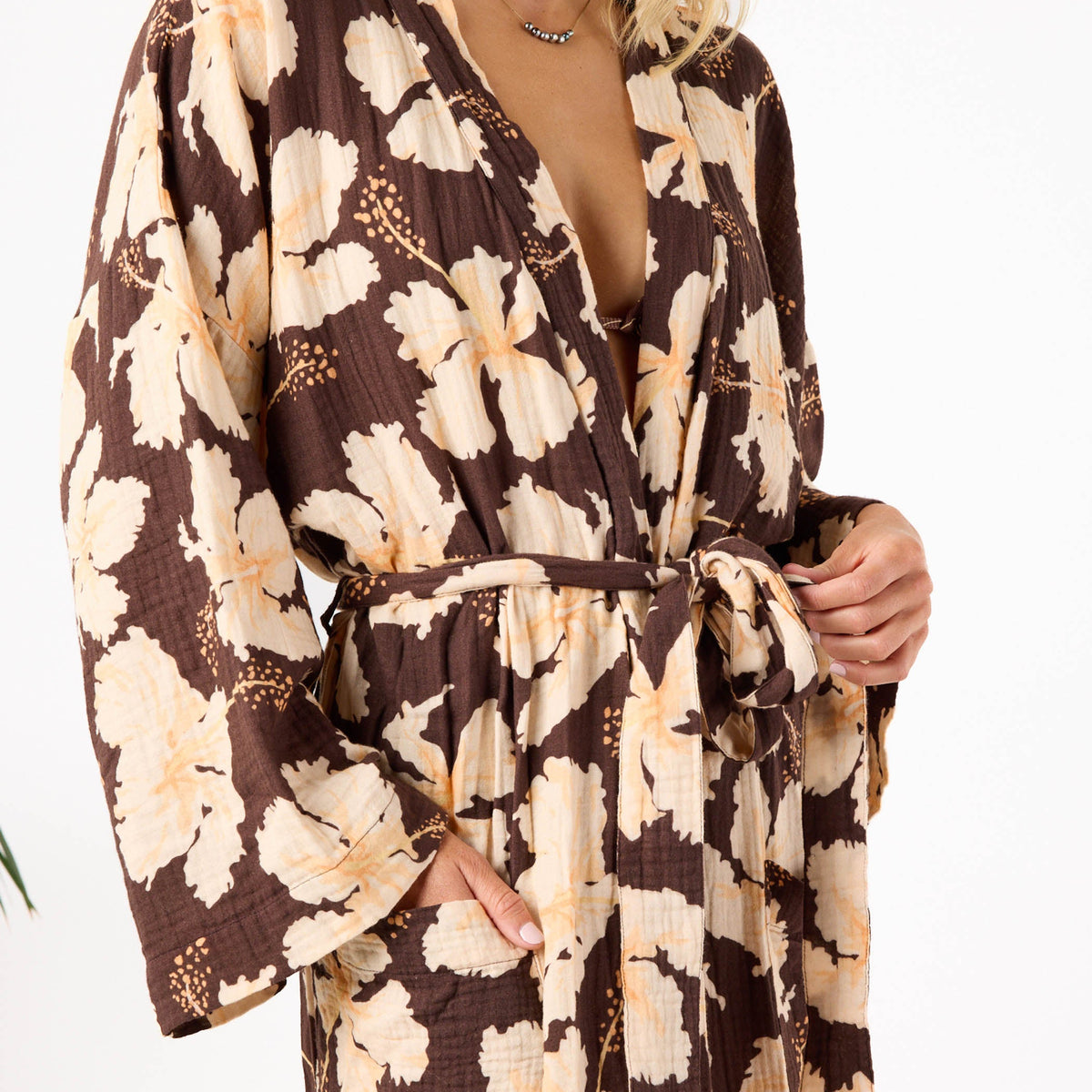 Taha'a Staycation Robe in Chocolate
