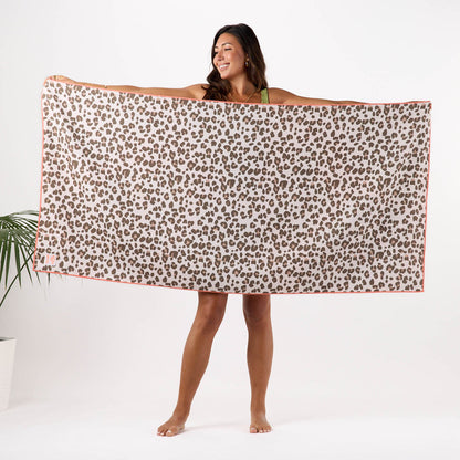 Leopard Cub Quick Dry Towel in Desert