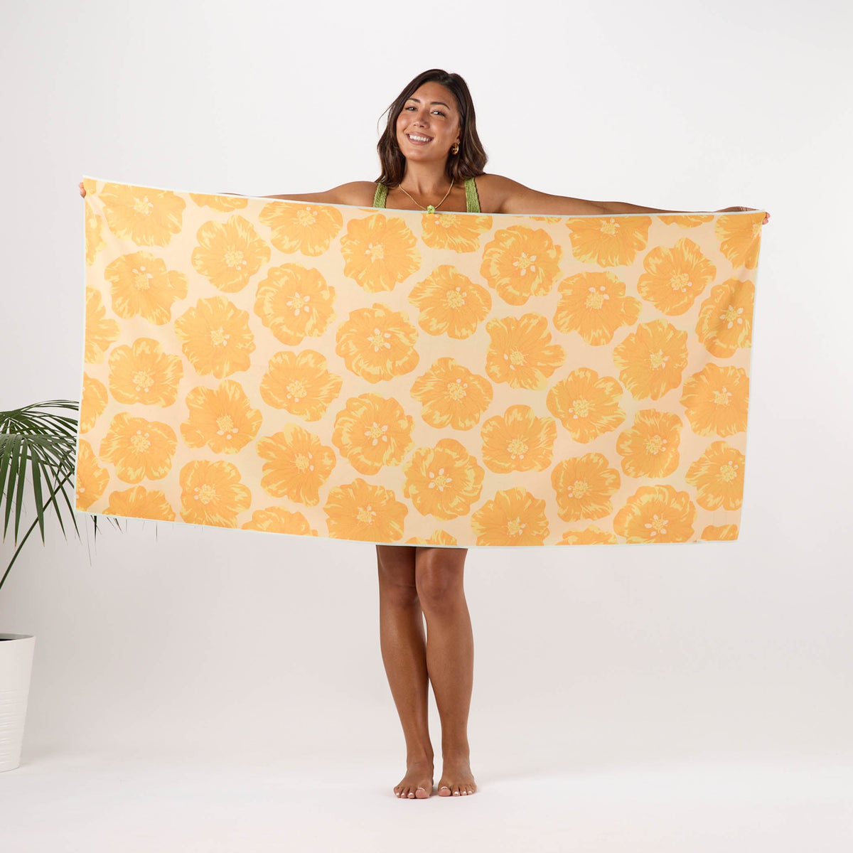 Pua Ilima Quick Dry Towel in Golden